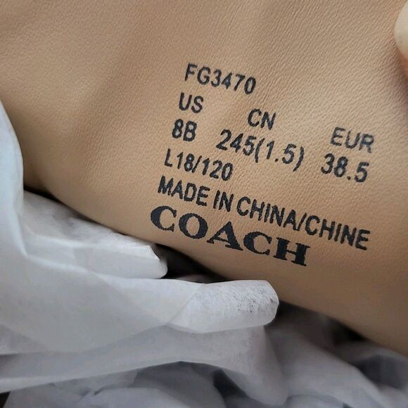 COACH Stassi Raffia Mules Womens 8 Neutral Gold Weave Slip On Tassle Flats - Picture 9 of 10